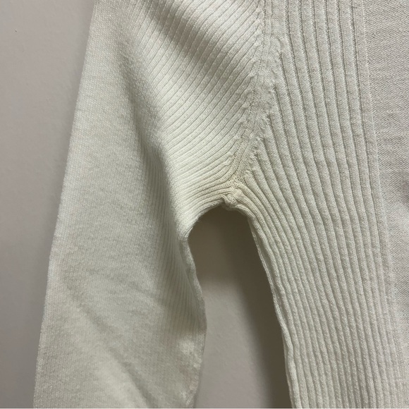Vince Ivory Ribbed Knit Top - Picture 6 of 8